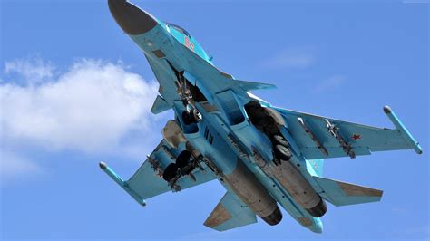 Wallpaper Sukhoi Su 34 Fighter Aircraft Russian Army Air Force