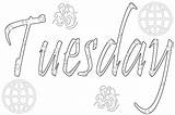 Tuesday Freecoloring sketch template