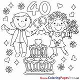 Wedding Sheet Colouring Years Coloring Pages Title sketch template