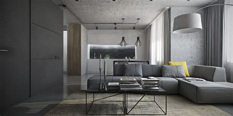 dark themed interiors  grey effectively  interior design