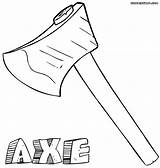 Axe Coloring Pages Ax Elisha Head Floating Template Color Colorings sketch template