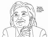 Coloring Hillary Clinton Pages Library Clipart Line Gumdrop sketch template