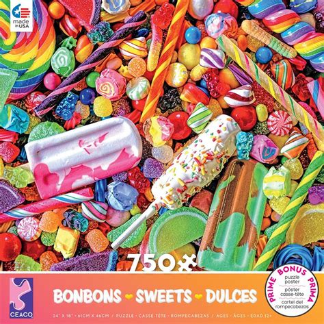 sweets sweet jumble  piece puzzle sweets junk food snacks