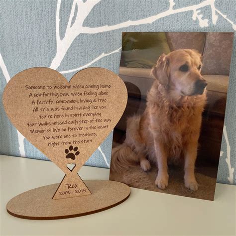 pet memorial gift dogs  heaven personalised plaque  loving memory