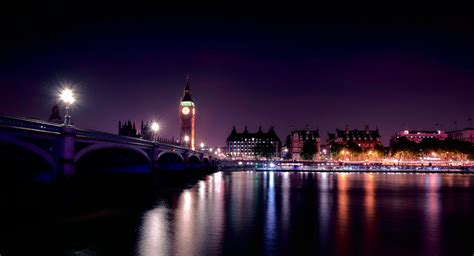 city lights clock tower bridge night  wallpaperhd photography