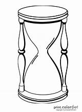 Hourglass Coloring Clock Designlooter Printcolorfun 92kb 1100px sketch template