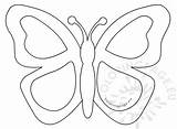 Butterfly Template Simple Stained Glass Coloring Drawing Pages Pattern Window sketch template
