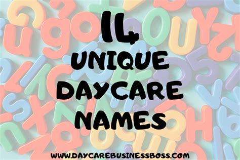 14 unique daycare names daycare business boss