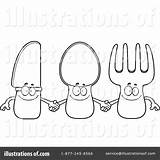 Silverware Coloring Template Pages sketch template