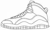 Jordan Coloring Pages Shoes Shoe Drawing Air Nike Jordans Lebron Michael James Westbrook Russell Retro Color Print Sheets Blank Printable sketch template