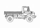 Unimog Benz U1450 sketch template