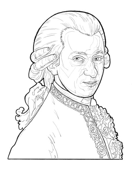 mozart coloring pages