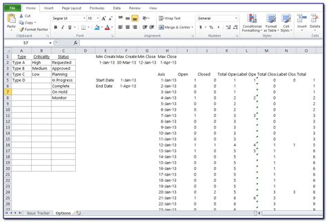 issue tracking log template excel