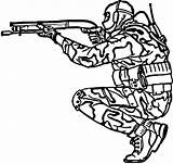 Coloring Pages Military Shotgun Forces Special Color sketch template