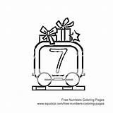 Coloring Pages Train Numbers Children sketch template