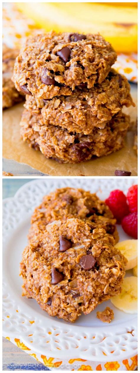 Healthy Banana Chocolate Chip Cookies With Almond Butter