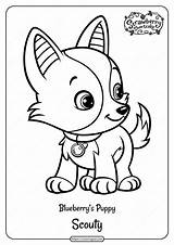 Coloring Shortcake Strawberry Blueberry Pages Scouty Puppy Dog Choose Board Color sketch template