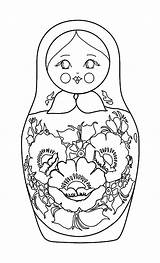 Russian Coloring Dolls Doll Color Patterns Pages Flowered Her Flowers Beautiful Adult sketch template