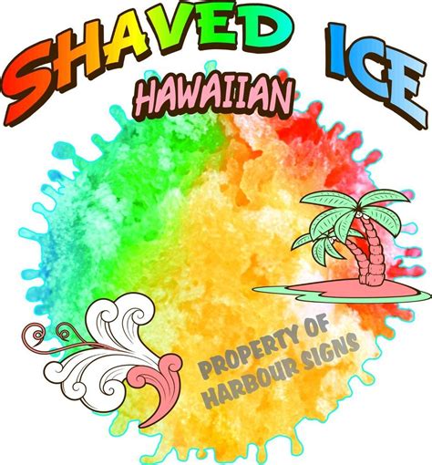 hawaiian shaved ice decal 14 concession trailer food