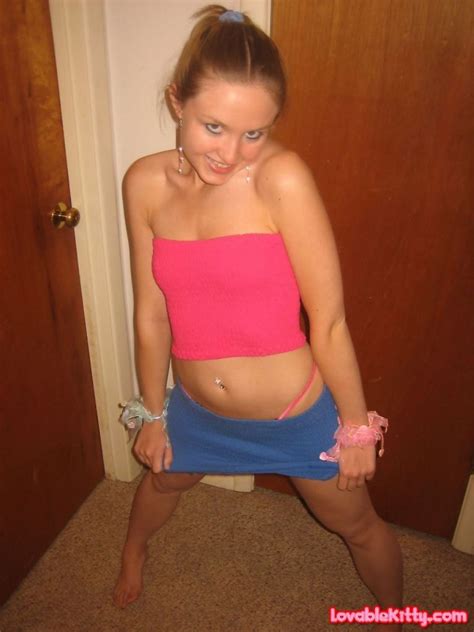 kitty in her red tube top and mini skirt pichunter