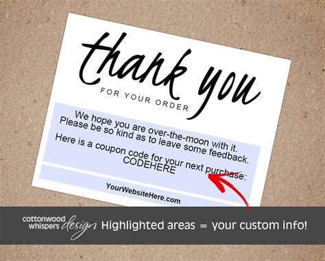 order printable customer cards editable