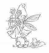 Coloring Stamps Digital Pages Fairy Digi Adult Fedotova Marina Nellie Sugar Colouring Leading Christmas Books Illustration Representing Whimsy Commission Produce sketch template