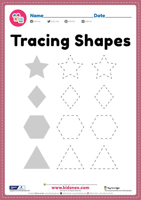 tracing worksheets blank  tracing generator  tracing shapes