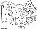 Coloring Pages Months Year March Popular sketch template
