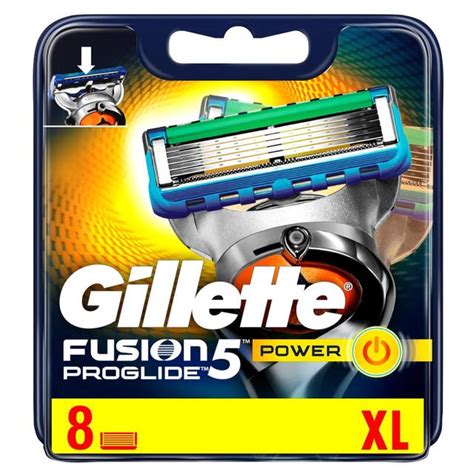 gillette fusion5 proglide men s power razor blades 8 per pack from ocado