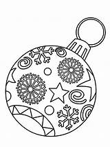Coloring Ornament Christma Snowy Getdrawings sketch template