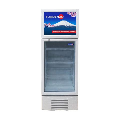 Fujidenzo Upright Chiller Showcase 10 Cu Ft With Freezer Top Suf 100