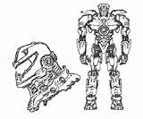 Rim Pacific Coloring Pages Kaiju Printable Jaeger Colouring Titanes Gipsy Danger Drawings Del Pacifico Getcolorings Sketchite Kids 667px 91kb Description sketch template