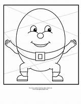 Humpty Coloring Cracked Dumpty sketch template