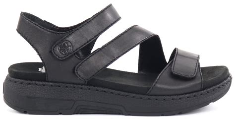 rieker dam sandaler  skinn   svart stilettoshopse webbutik