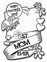 Coloring Mothers Mother Pages Mom Kids Happy Card Print Drawing Drawings Printables Ever Cartoon Printable Colouring Color Veterans Sheets Cards sketch template