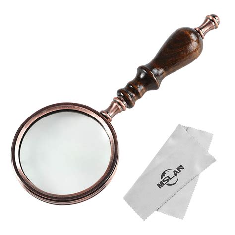 buy mslan magnifying glassx antique copper handheld  wooden