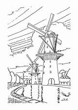 Windmolens Windmills Molens Kleurplatenenzo Ausmalbilder Kleuren Embroiderypattern Stemmen sketch template