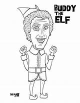 Elf Coloring Buddy Pages Movie Shelf Christmas Color Will Jovie Drawing Printable Ferrell Zooey Deschanel Print Lv Elves Book Vector sketch template