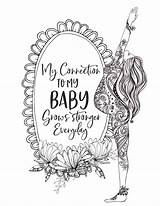 Pregnancy Pregnant Affirmation Affirmations Belly sketch template
