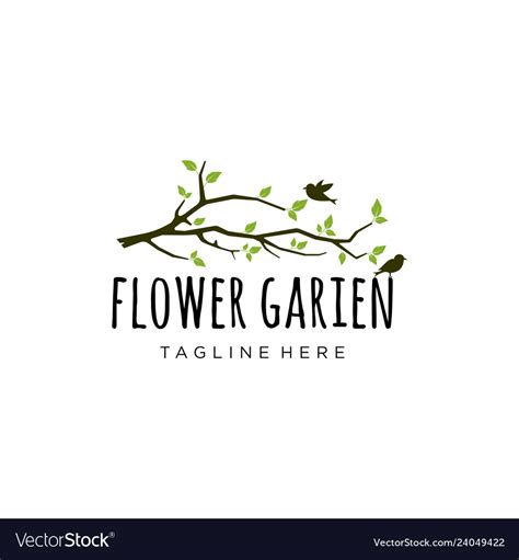 garden logo design royalty  vector image vectorstock
