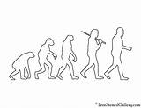 Evolution Human Stencil Freestencilgallery sketch template
