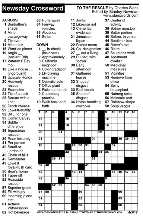 detroit  press printable crossword puzzles