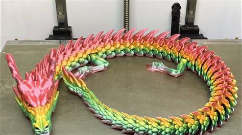 rainbow articulated dragon  print youtube