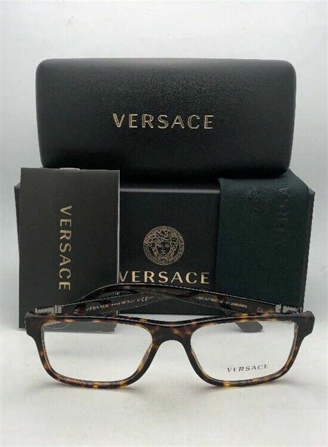 versace mens ve3211 eyeglasses striped havana 55mm eyewear frames