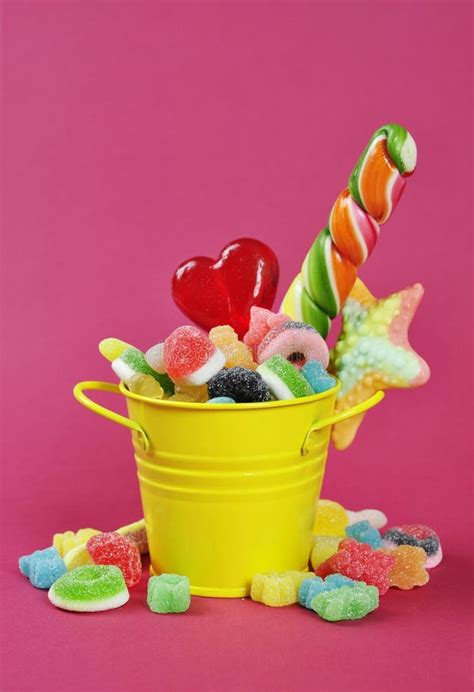 candies  bucket stock image image  multicolored
