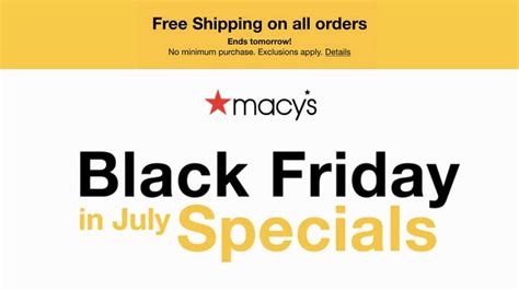 macys black friday  july  shipping southern savers