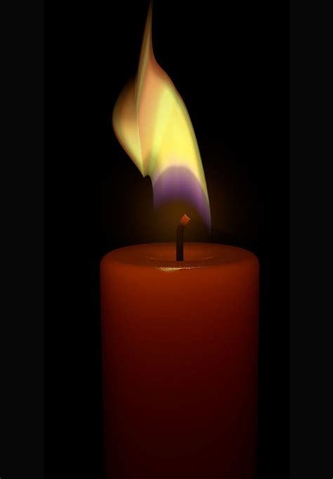 Flame 3d Animation Candle Model