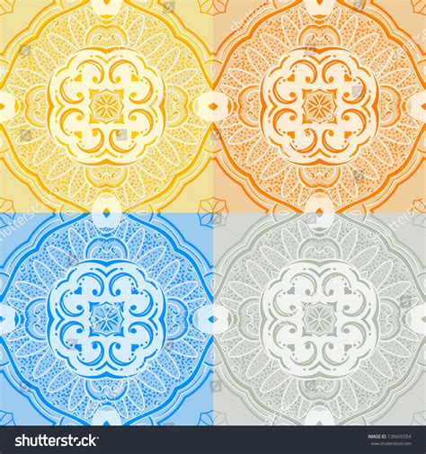 hand drawn seamless pattern    soft colors stock vector
