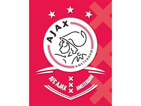 ajax vlag rood wit logo maat  fanplaza