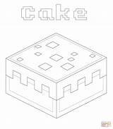 Coloring Minecraft Cake Pages Printable Drawing Paper sketch template